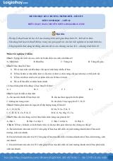 Đề thi học kì 1 Sinh 10 Kết nối tri thức - Đề số 5